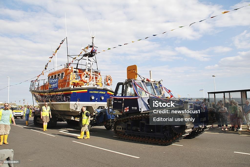 Hastings bote salva-vidas, Inglaterra - Foto de stock de Audiência royalty-free