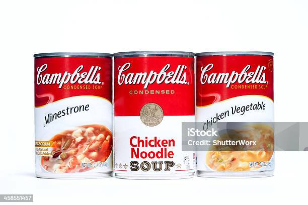 Campbell La Sopa Foto de stock y más banco de imágenes de Lata - Recipiente - Lata - Recipiente, Sopa, Producto enlatado