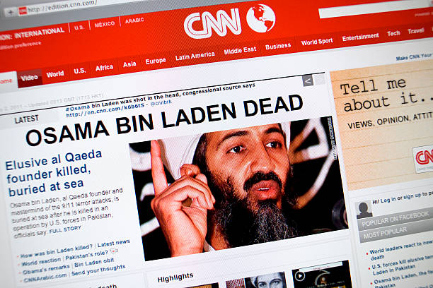www.cnn.com página principal - osama bin laden imagens e fotografias de stock