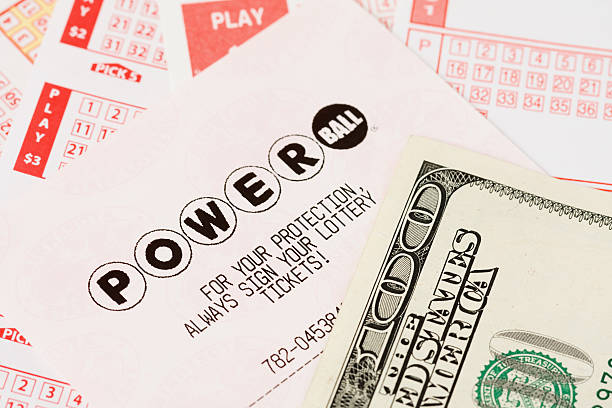 Powerball Lottery Ticket stock photo