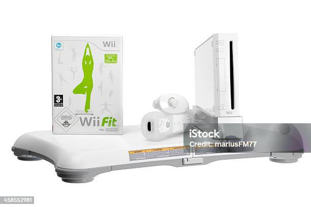 Foto de Sistema Com Nintendo Wii Fit e mais fotos de stock de Figura para recortar - Figura para recortar, Nintendo Wii, Arte, Cultura e Espetáculo