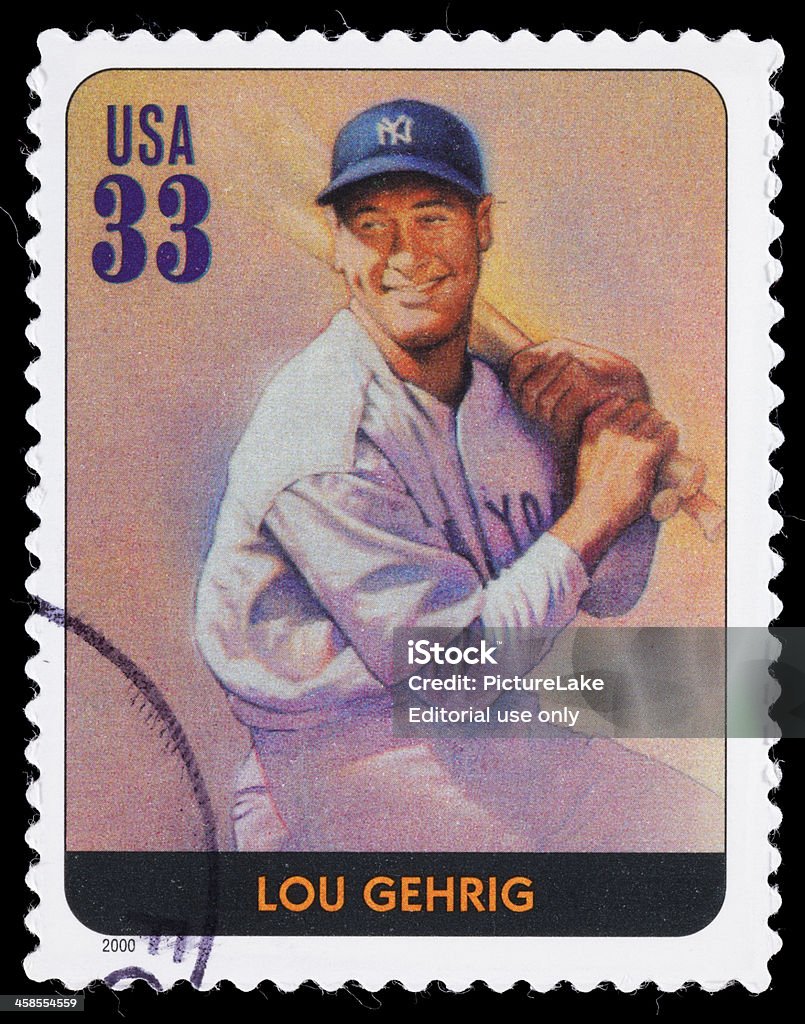 米国 Lou ゲーリッグ郵便切手 - ルー・ゲーリッグのロイヤリティフリーストックフォト