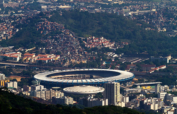 Maracana stadium in Rio de Janeiro Rio de Janeiro, Brazil - February 19, 2011: The most famous soccer stadium in the world was inaugurated in June 16th, 1950. It is now being completely reformed to satisfy FIFA rules to World Cup 2014.  maracanã stadium stock pictures, royalty-free photos & images