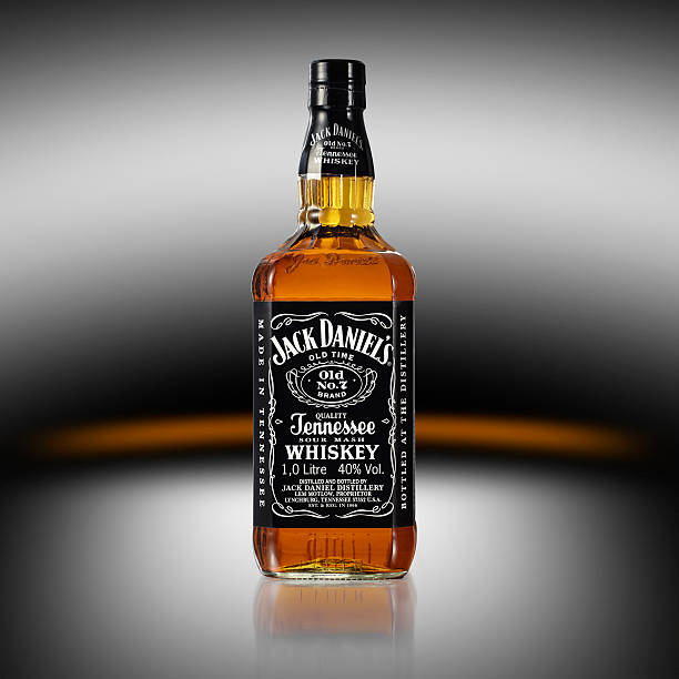 Jack Daniel's whiskey bottle Istanbul, Turkey - December 25, 2011: 1 liter bottle of Jack Daniel\'s whiskey, Old No.7 brand, product of U.S.A. Jack Daniels stock pictures, royalty-free photos & images