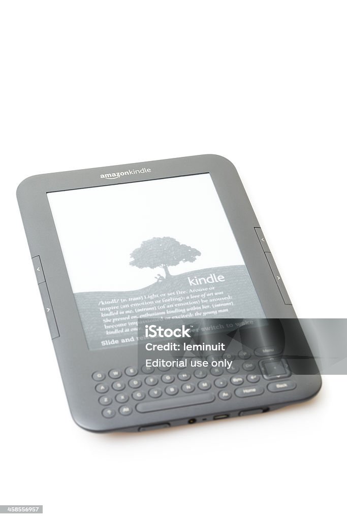 Firmy Amazon Kindle bezprzewodowe czytania urządzenia - Zbiór zdjęć royalty-free (Amazon.com)