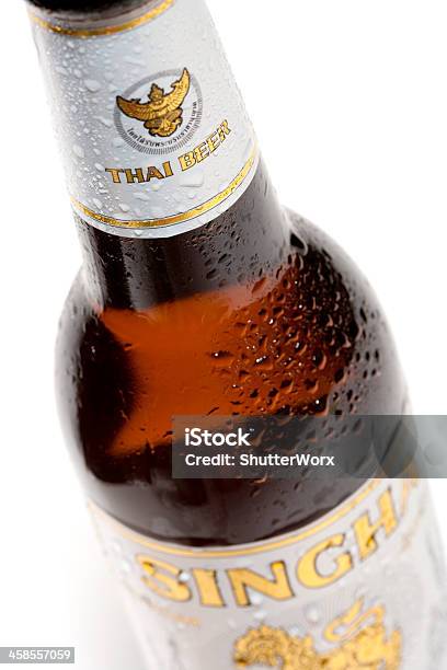 Singha Bier Stockfoto und mehr Bilder von Etikett - Etikett, Flasche, Nass