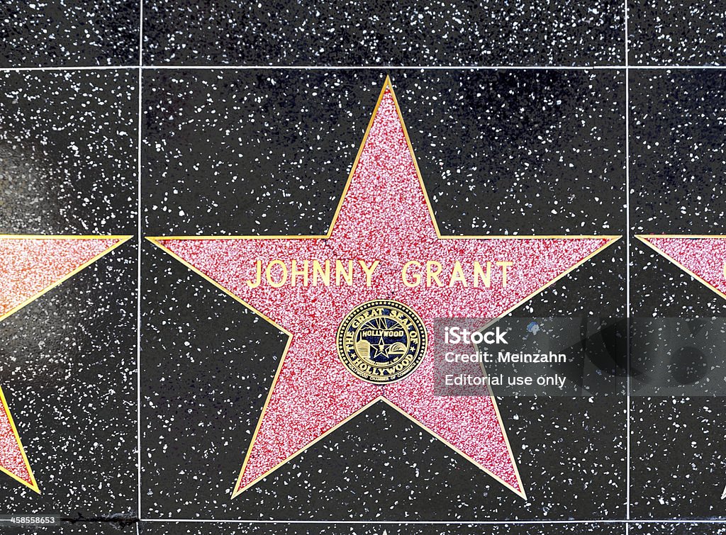 Johnny otorga estrella en Hollywood paseo de la fama de - Foto de stock de Acera libre de derechos