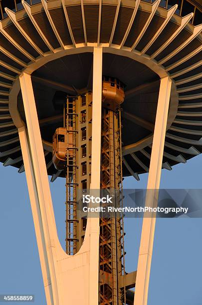 Space Needle Seattle Stock Photo - Download Image Now - Elevator, Space Needle, Architecture