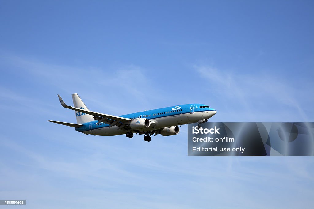 KLM Boeing 737 - Foto de stock de Aeroporto royalty-free