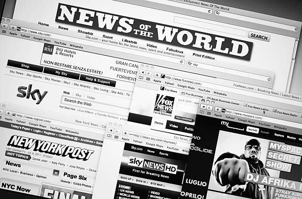 coleção de web site online editora por rupert murdoch - news of the world imagens e fotografias de stock