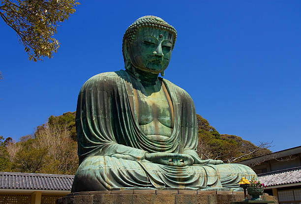 great buddha-kamakura stadt, japan - hase temple stock-fotos und bilder