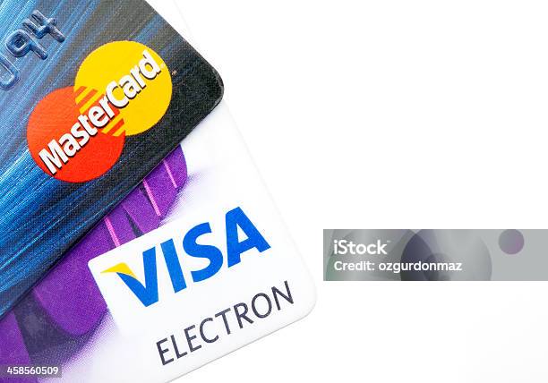 Photo libre de droit de Les Cartes De Crédit Visa Et Mastercard banque d'images et plus d'images libres de droit de Activité bancaire - Activité bancaire, Activité commerciale, Affaires