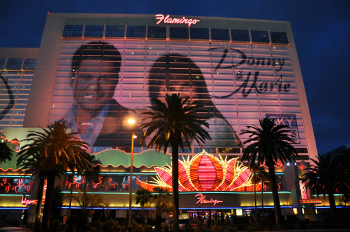 Las Vagas, US - May 13, 2010: The Flamingo Las Vegas, has anchored the Las Vegas Strip since 1946. This self-contained casino and resort offers everything an adventurous vacationer including a Wildlife Habitat and a 15-acre Caribbean-style water playground, plus a 77,000 square-foot Caribbean-style casino, dining, shops and endless entertainment such as The Second City, America\\'s most influential comedic company and other show business legends. This landmark hotel located on the Las Vegas Strip, set at the famous \\\