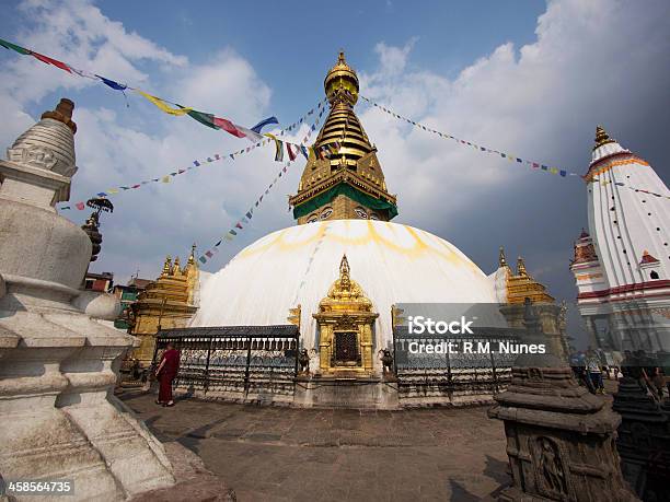 Swayambhunath Stupa Also Known As Monkey Temple In Kathmandu Nepal Stock Photo - Download Image Now