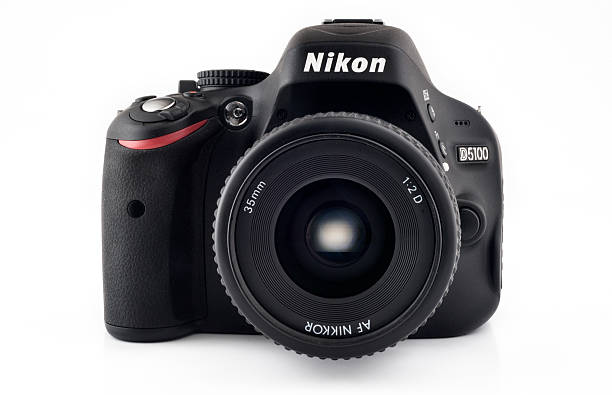 Nikon D5100 Camera with 35mm Lens stock photo