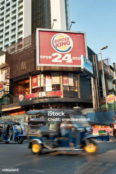 Tuktuk At Burger King Stock Photo - Download Image Now - 24 Hrs, American Culture, Asia