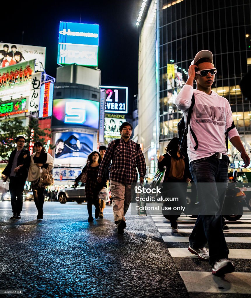 Shibuya przejście, Tokio, Japonia - Zbiór zdjęć royalty-free (Azja)