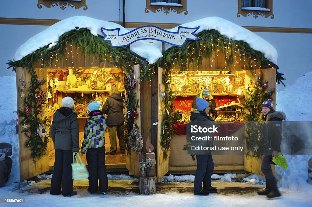 크리스마스 시장 바이에른 - 로열티 프리 오두막 스톡 사진