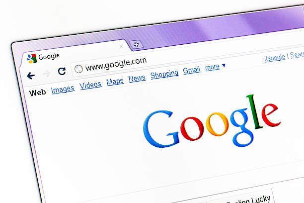 google page de recherche de l'internet - google searching internet e commerce photos et images de collection