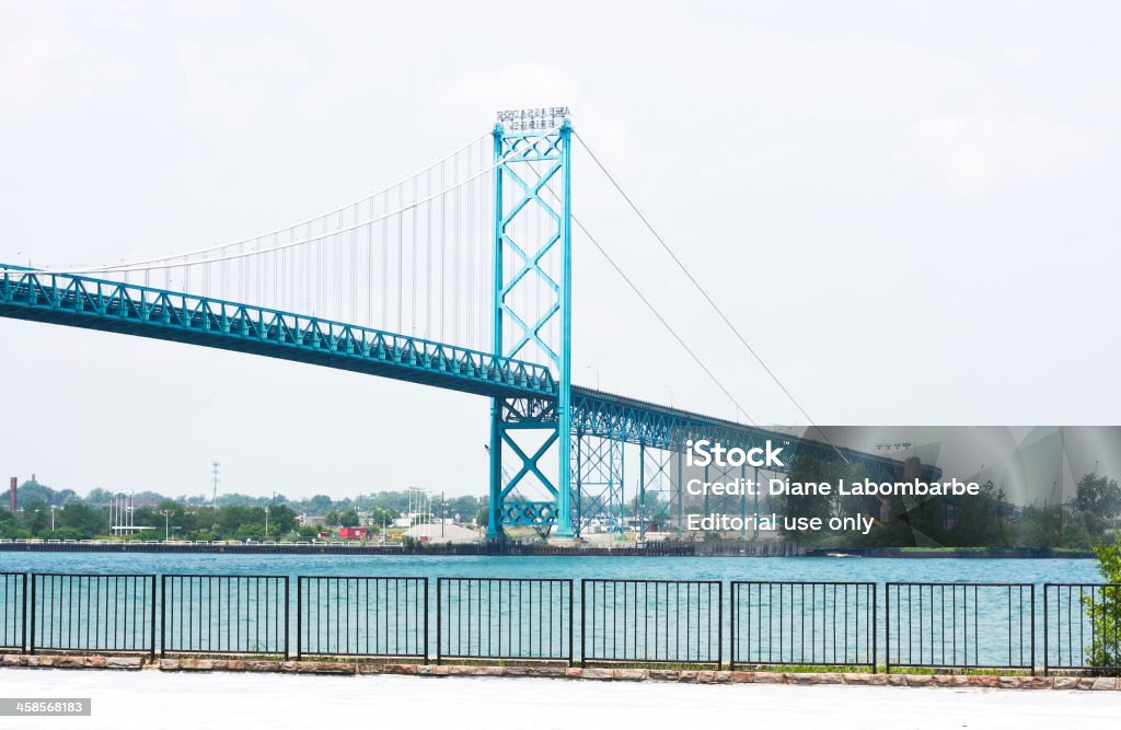 Ponte Ambassador tra Canada e Stati Uniti - Foto stock royalty-free di Ambassador Bridge