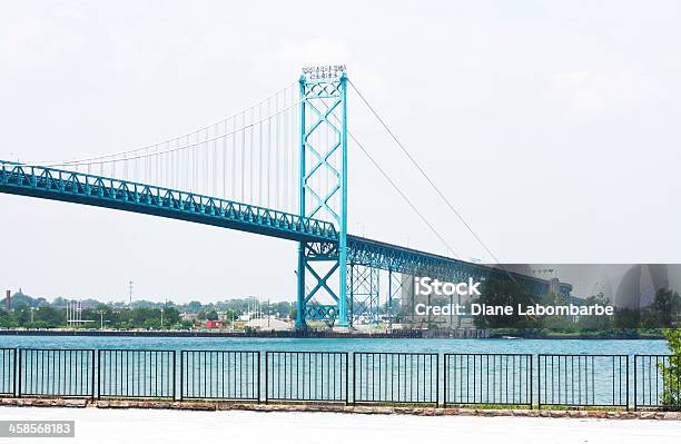 Ponte Ambassador Tra Canada E Stati Uniti - Fotografie stock e altre immagini di Ambassador Bridge - Ambassador Bridge, America del Nord, Composizione orizzontale