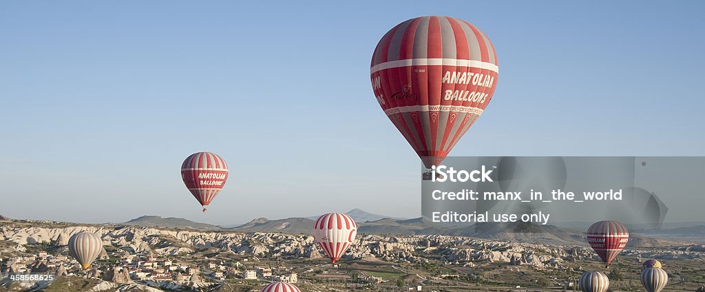 Passeio de balão de ar quente, a Capadócia - Foto de stock de Balão de ar quente royalty-free
