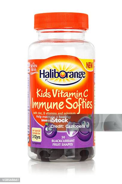 Kinder Haliborange Vitamin C Und Zink Immune Softies Chewable Vitaminen Stockfoto und mehr Bilder von Behälter