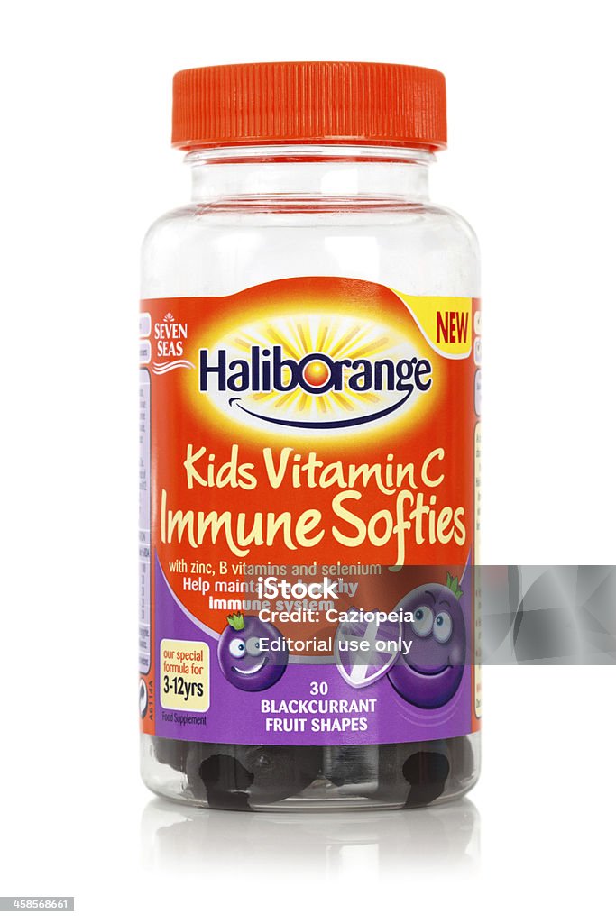 Niños Haliborange de vitamina C y Zinc Softies inmunitario masticable vitaminas - Foto de stock de Alimento libre de derechos