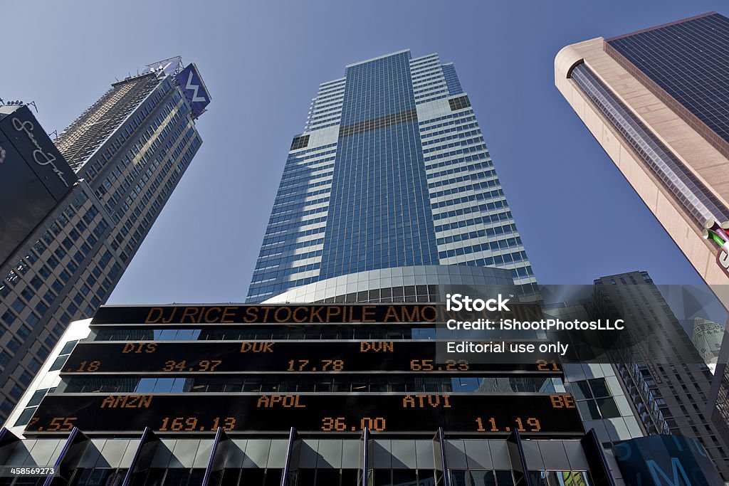 Morgan Stanley Bank in Times Square - Lizenzfrei Morgan Stanley-Zentrale Stock-Foto