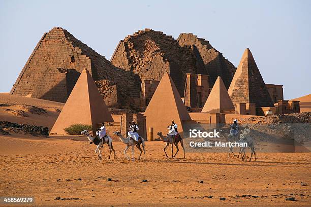 Meroe Pyramids In Sudan Stock Photo - Download Image Now - Sudan, Pyramid, Meroe