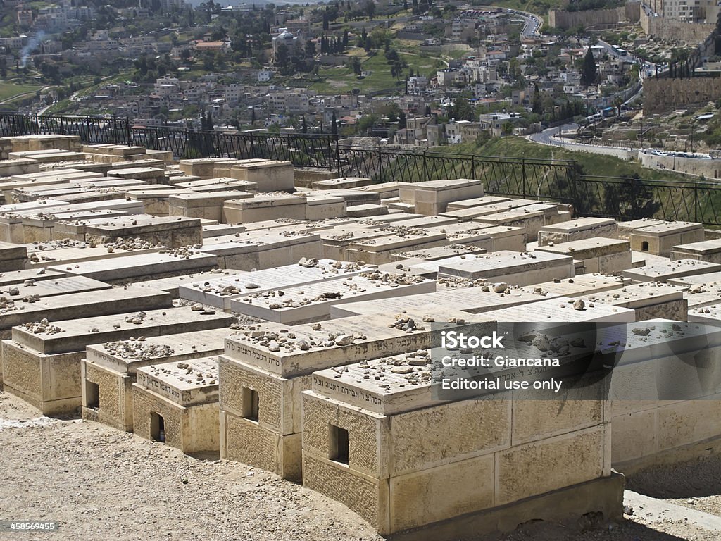 Старинный Еврейское Кладбище на Елеонская гора - Стоковые фото Без людей роялти-фри