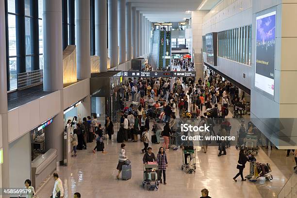 Narita International Airport In Japan Stock Photo - Download Image Now - Airplane, Airport, Arrival Departure Board