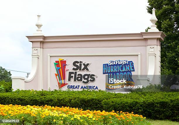 Six Flags Great America Wejście - zdjęcia stockowe i więcej obrazów Six Flags Magic Mountain - Six Flags Magic Mountain, Six Flags, Gurnee
