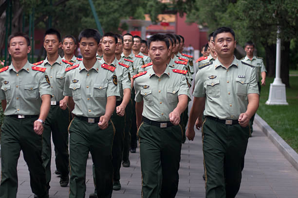 Grupo de soldados de China - foto de stock