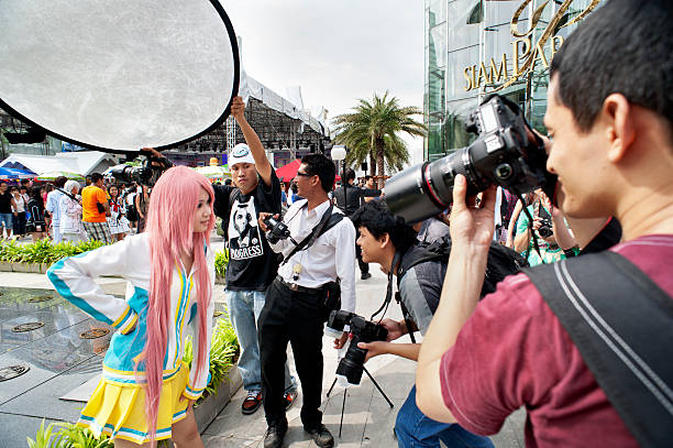 Japanese Anime Characters in Bangkok stock photo