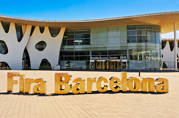 fira de barcelona - gran vía foto e immagini stock