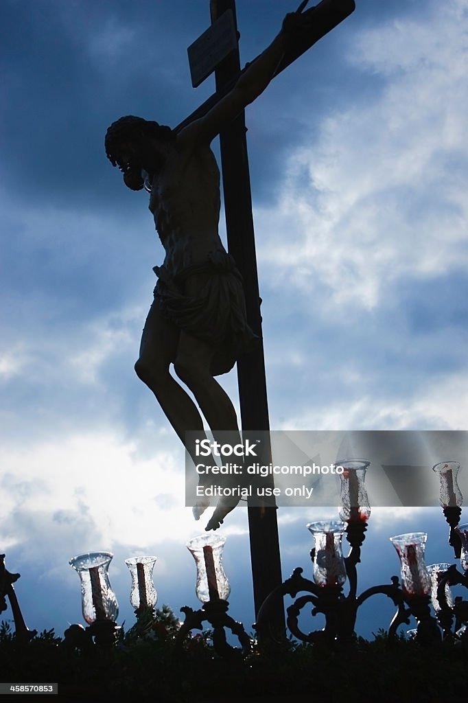 Abbildung von Jesus am Kreuz in Holz geschnitzte - Lizenzfrei Andalusien Stock-Foto