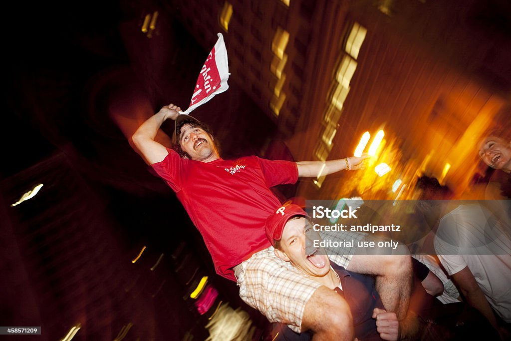 Philadelphia Phillies tifosi festeggia - Foto stock royalty-free di 2009
