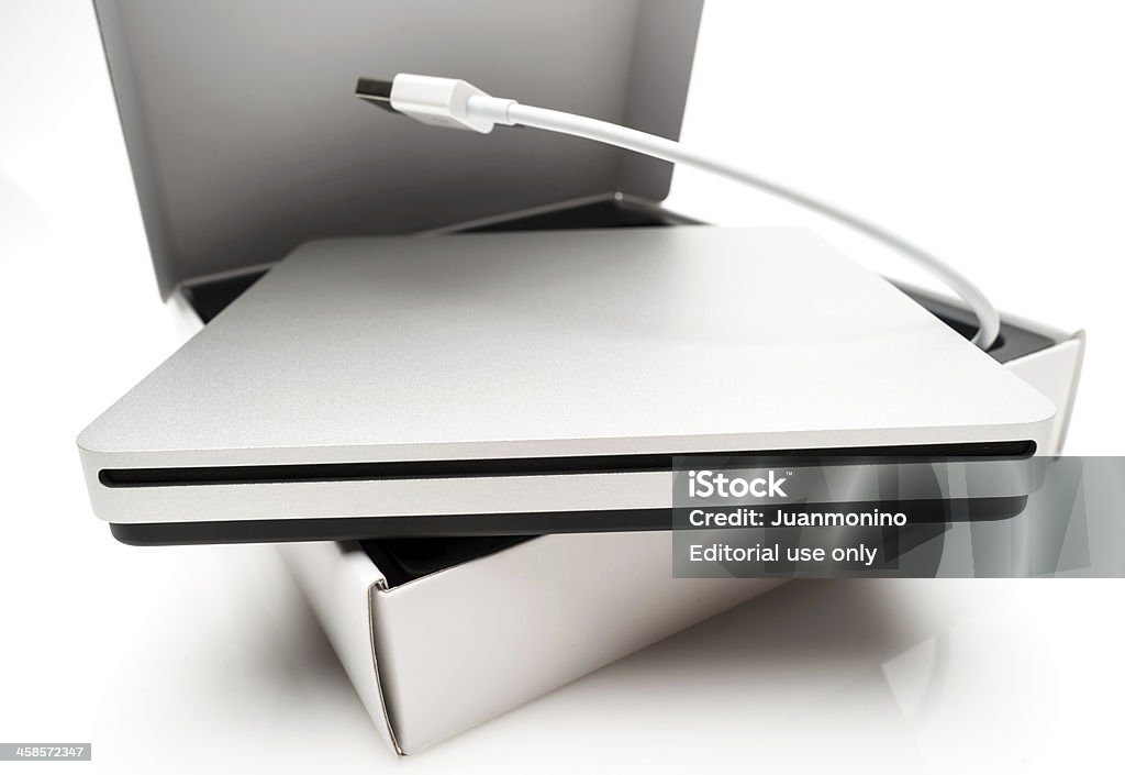 Яблоко MacBook Air SuperDrive - Стоковые фото DVD-диск роялти-фри