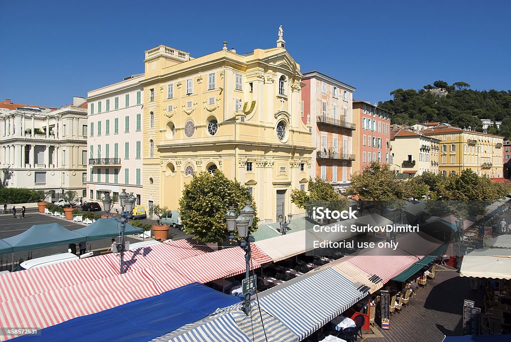 Cours Saleya, em Nice, França - Foto de stock de Centro da cidade royalty-free