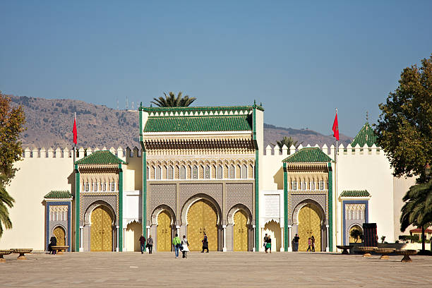 palazzo reale di fes, marocco - dar el makhzen foto e immagini stock