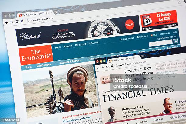 The Economist E Financial Times Sites Web - Fotografias de stock e mais imagens de Taliban - Taliban, Armamento, Dados