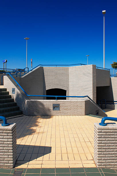 Abu Dhabi, UAE - January 30, 2009: An architectural detail of the underground pass beneath the Abu Dhabi Investment Authority