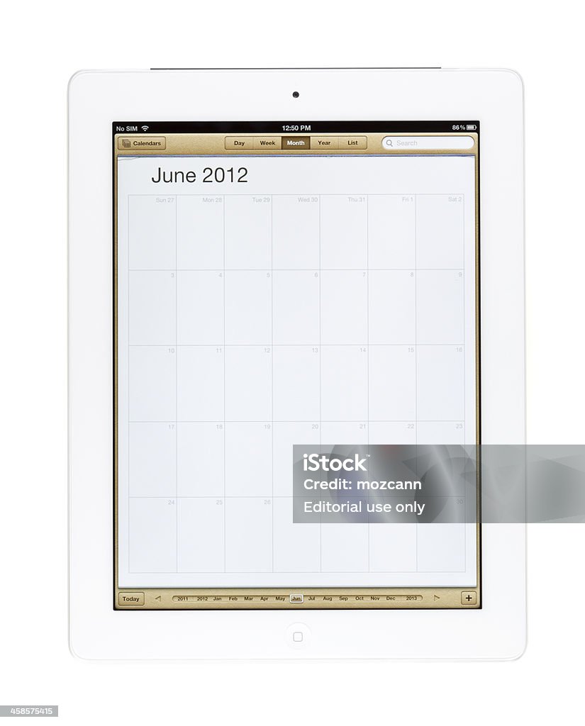 Juni 2012 bevorstehende auf neue Ipad - Lizenzfrei Berührungsbildschirm Stock-Foto