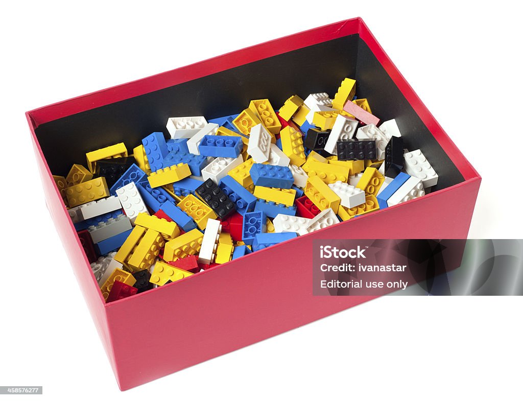 Lego-Steine in Red Box Block - Lizenzfrei Lego Stock-Foto