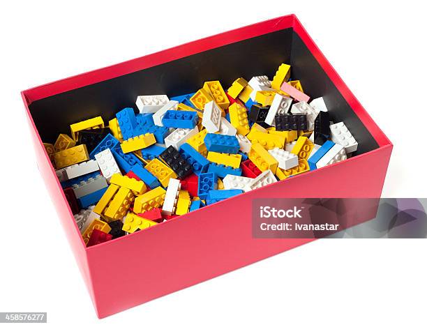Legosteine In Red Box Block Stockfoto und mehr Bilder von Lego - Lego, 1980-1989, 1990-1999