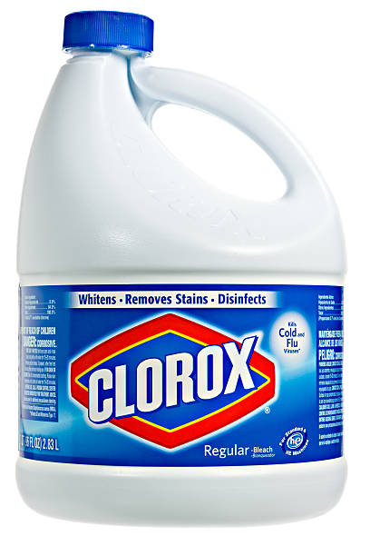 Clorox Bleach Chico, California, USA - March 9, 2011 : A 96 ounce plastic jug containing Clorex Bleach for standard and HE washing machines. bleach stock pictures, royalty-free photos & images