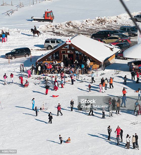 Skiing And Enjoying The Winter On Mt Durmitor Stock Photo - Download Image Now - Ski, Skiing, Blue