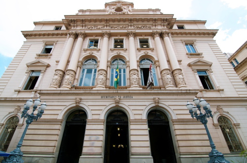 SA#o Paulo, SP, Brazil - November 30,2011: The Civil Court building is a landmark in the city of SA#o Paulo.