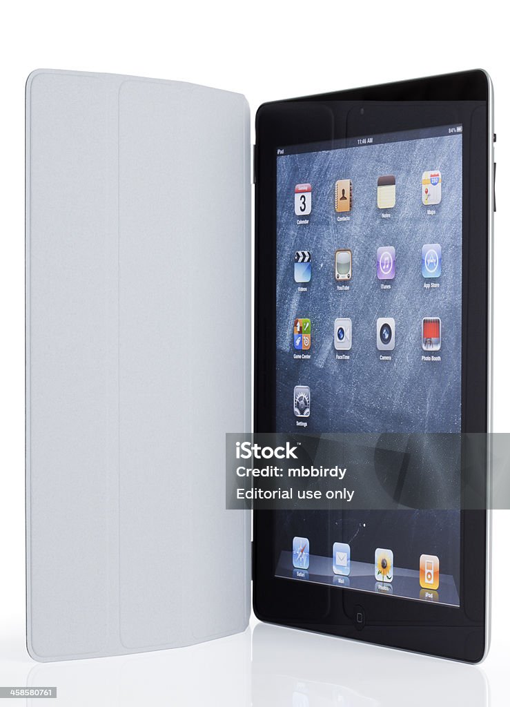 De Apple iPad2, aislado, con Smart cover - Foto de stock de .com libre de derechos